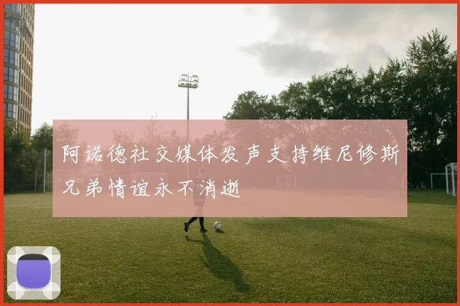 阿诺德社交媒体发声支持维尼修斯兄弟情谊永不消逝